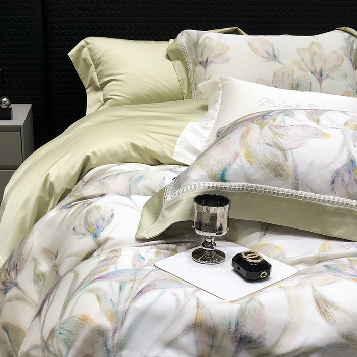 91家纺网 家纺一手货源 找家纺 （总）黑白森林 2026新款轻奢天丝印花四件套