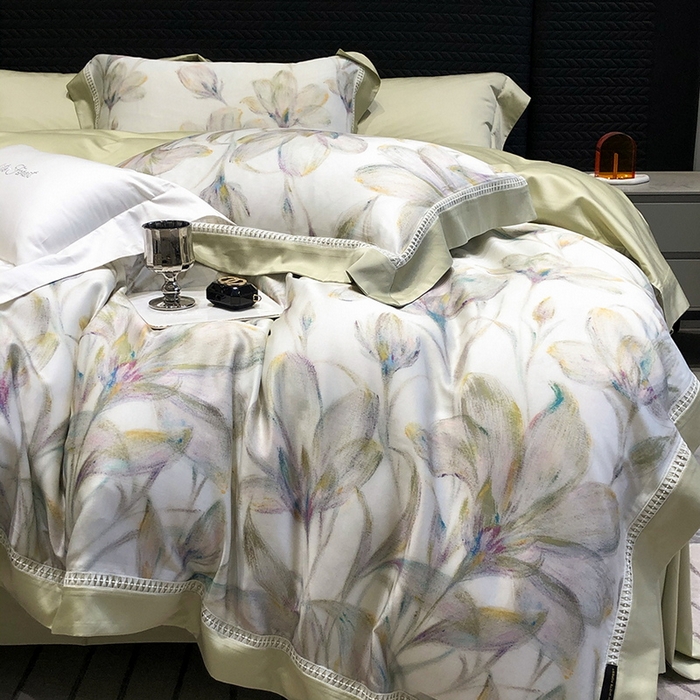 91家纺网 家纺一手货源 找家纺 （总）黑白森林 2026新款轻奢天丝印花四件套