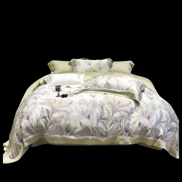 91家纺网 家纺一手货源 找家纺 （总）黑白森林 2026新款轻奢天丝印花四件套