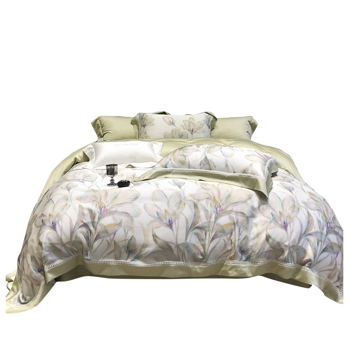 91家纺网 家纺一手货源 找家纺 （总）黑白森林 2026新款轻奢天丝印花四件套