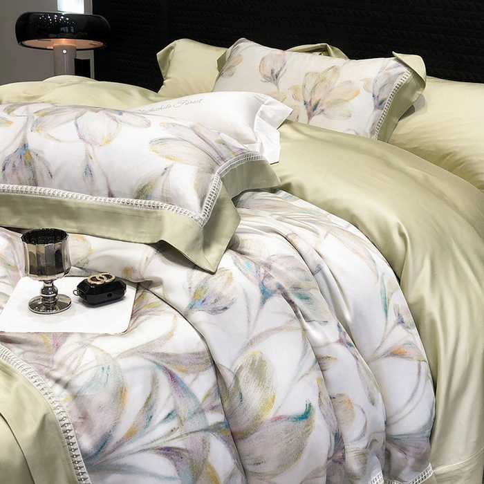 91家纺网 家纺一手货源 找家纺 （总）黑白森林 2026新款轻奢天丝印花四件套