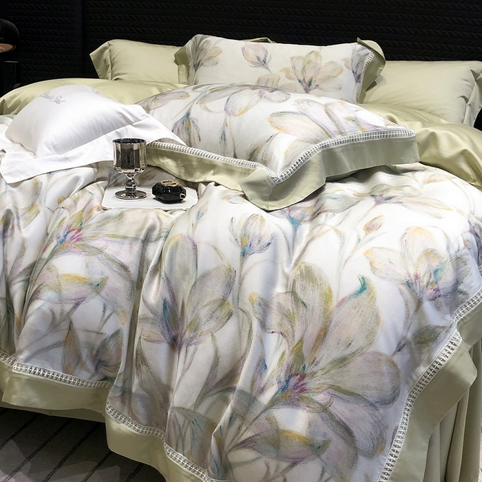 91家纺网 家纺一手货源 找家纺 （总）黑白森林 2026新款轻奢天丝印花四件套