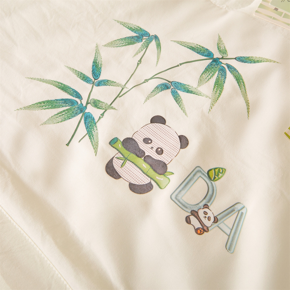 91家纺网 家纺一手货源 找家纺 招财星家纺 2026新款A类凉感竹纤维夏被空调被可机洗水洗夏被单人宿舍薄款被子（带质检报告买家秀） 熊猫-本白