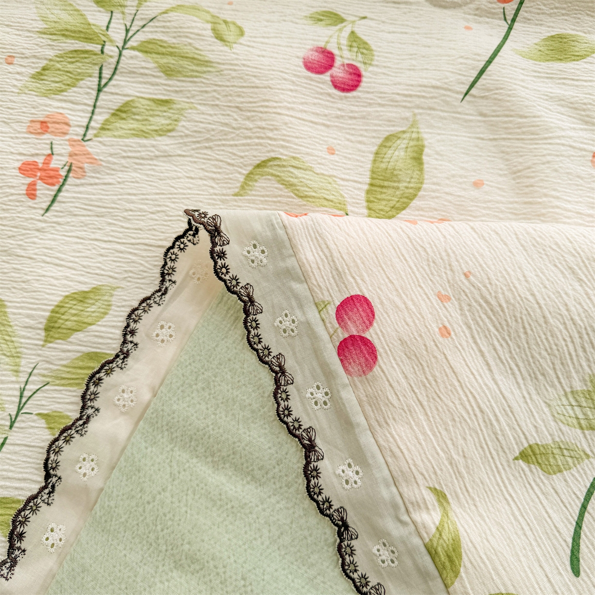 91家纺网 家纺一手货源 找家纺 （总）招财星家纺 2026新款A类全棉花边云感双层纱大豆纤维夏被四件套夏被夏凉被空调被（带质检报告买家秀）