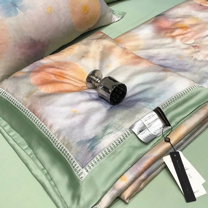 91家纺网 家纺一手货源 找家纺 （总）黑白森林 2026新款天丝印花夏被四件套系列