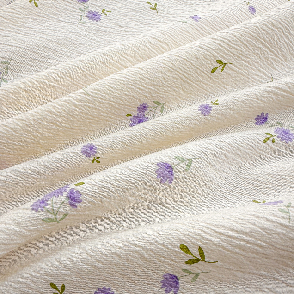 91家纺网 家纺一手货源 找家纺 招财星家纺 2026新款A类全棉花边云感双层纱大豆纤维夏被四件套夏被夏凉被空调被（带质检报告买家秀） 花边款-花园秘密