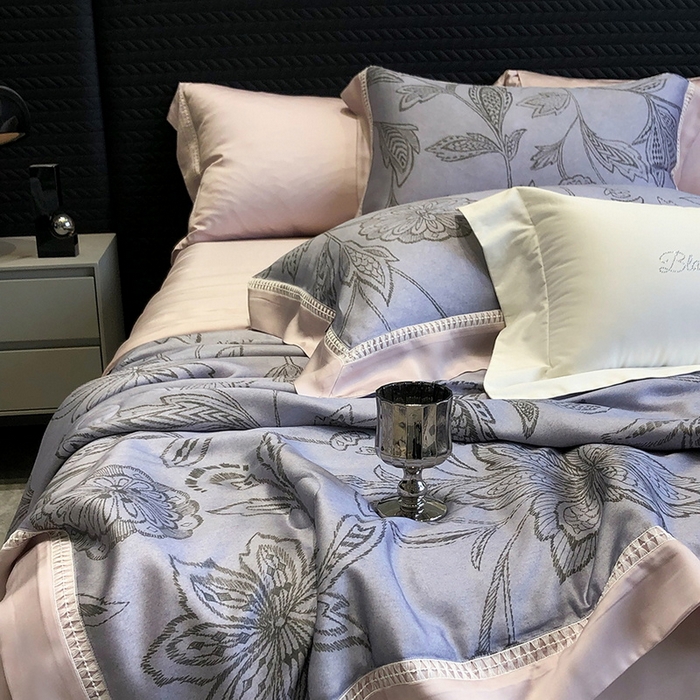 91家纺网 家纺一手货源 找家纺 （总）黑白森林 2026新款天丝印花夏被四件套系列