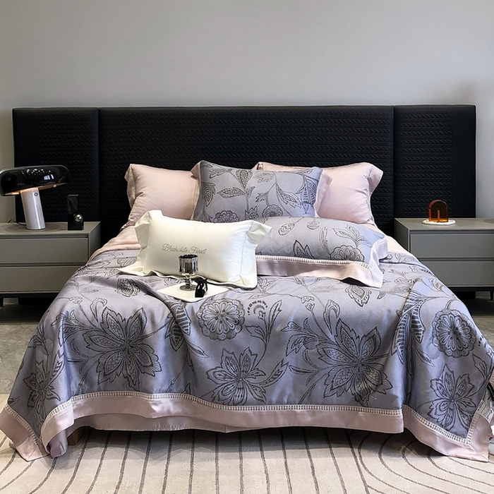 91家纺网 家纺一手货源 找家纺 （总）黑白森林 2026新款天丝印花夏被四件套系列