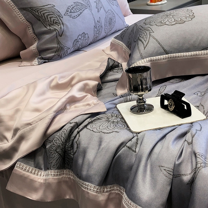 91家纺网 家纺一手货源 找家纺 （总）黑白森林 2026新款天丝印花夏被四件套系列