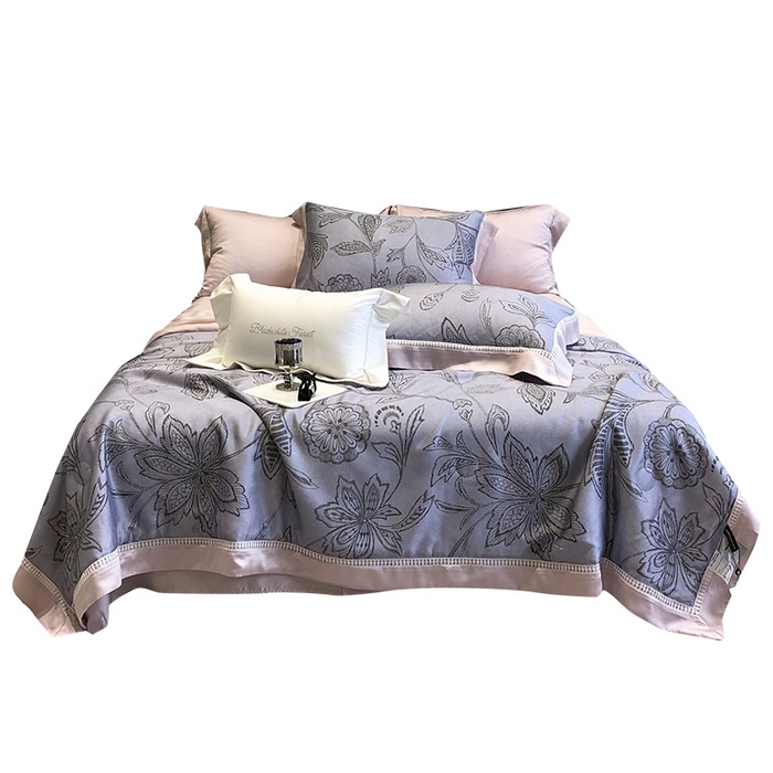 91家纺网 家纺一手货源 找家纺 （总）黑白森林 2026新款天丝印花夏被四件套系列