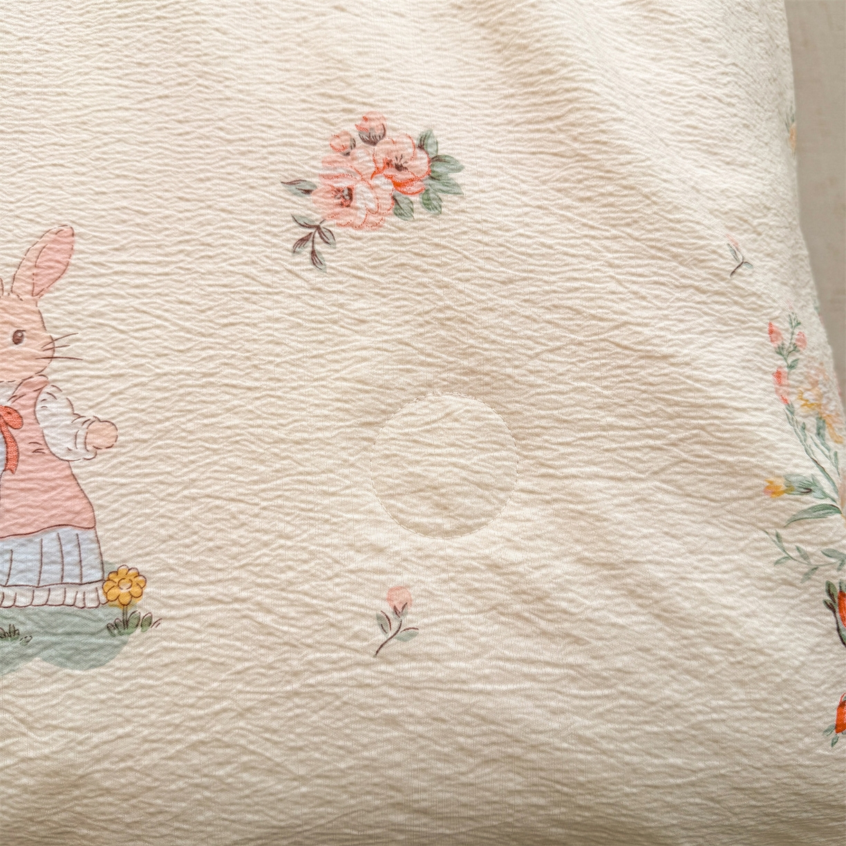 91家纺网 家纺一手货源 找家纺 招财星家纺 2026新款A类全棉花边云感双层纱大豆纤维夏被四件套夏被夏凉被空调被（带质检报告买家秀） 花边款-萌宠花园