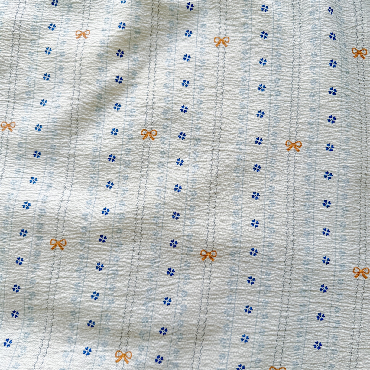 91家纺网 家纺一手货源 找家纺 招财星家纺 2026新款A类全棉花边云感双层纱大豆纤维夏被四件套夏被夏凉被空调被（带质检报告买家秀） 花边款-幸运结-蓝