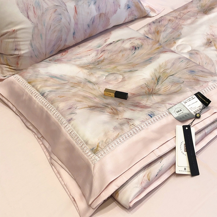 91家纺网 家纺一手货源 找家纺 （总）黑白森林 2026新款天丝印花夏被四件套系列