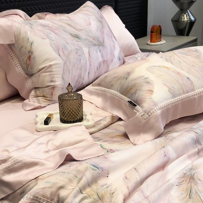 91家纺网 家纺一手货源 找家纺 （总）黑白森林 2026新款天丝印花夏被四件套系列