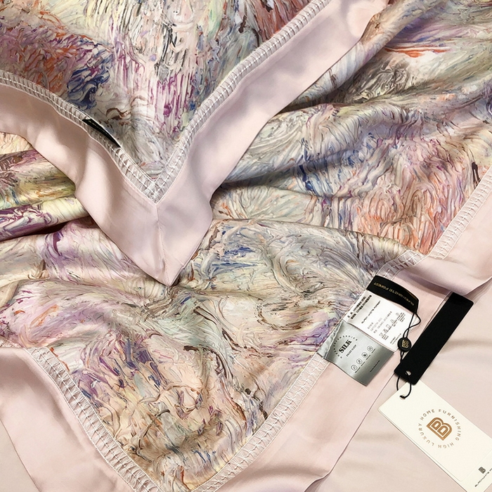 91家纺网 家纺一手货源 找家纺 黑白森林 2026新款天丝印花夏被四件套系列 慕颜