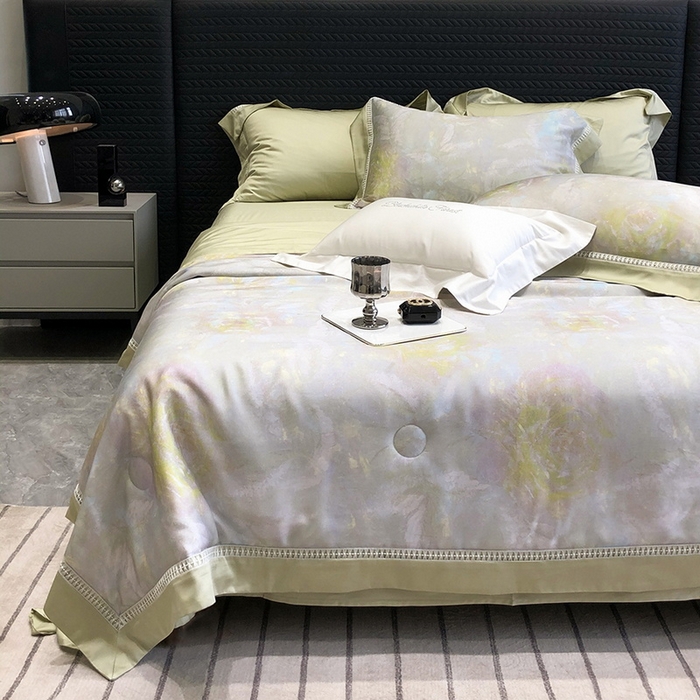 黑白森林 2026新款天丝印花夏被四件套系列 情愫-灰