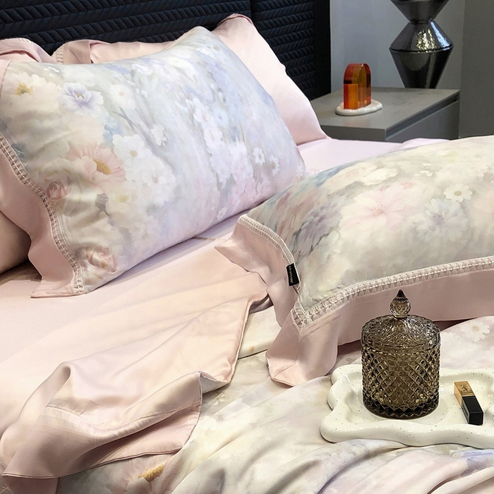 91家纺网 家纺一手货源 找家纺 黑白森林 2026新款天丝印花夏被四件套系列 薇宁