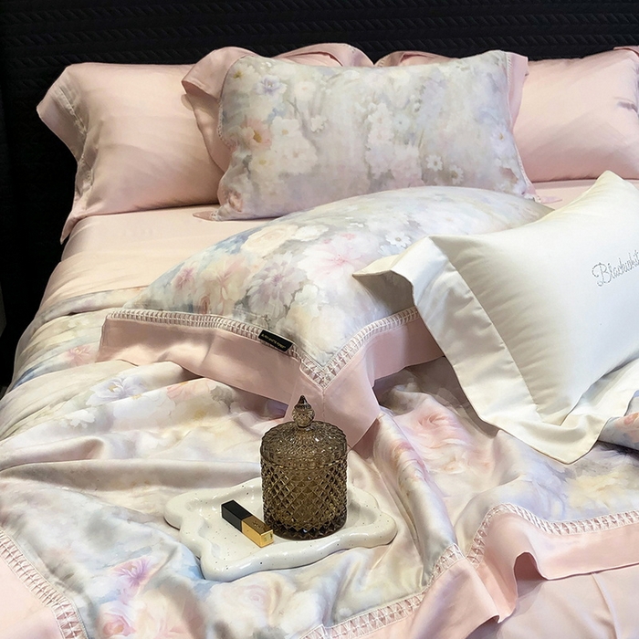 91家纺网 家纺一手货源 找家纺 黑白森林 2026新款天丝印花夏被四件套系列 薇宁