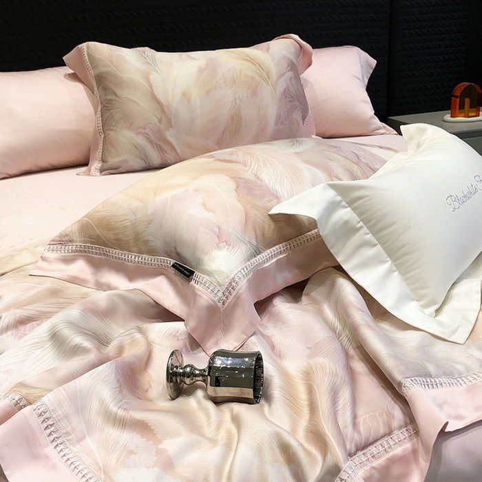 91家纺网 家纺一手货源 找家纺 （总）黑白森林 2026新款天丝印花夏被四件套系列