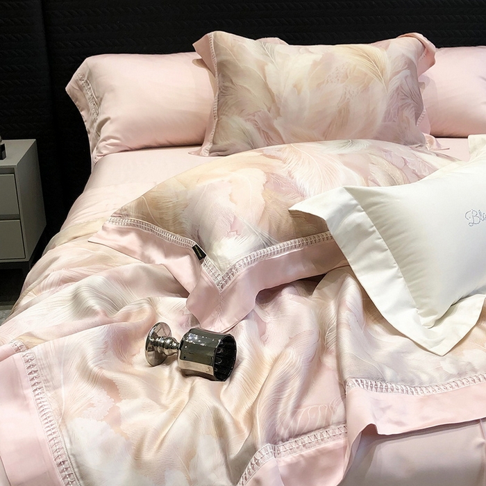 91家纺网 家纺一手货源 找家纺 （总）黑白森林 2026新款天丝印花夏被四件套系列