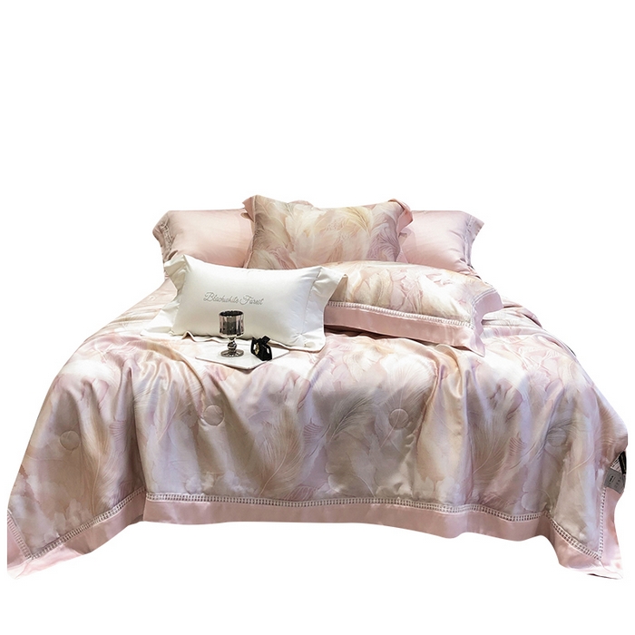 91家纺网 家纺一手货源 找家纺 （总）黑白森林 2026新款天丝印花夏被四件套系列