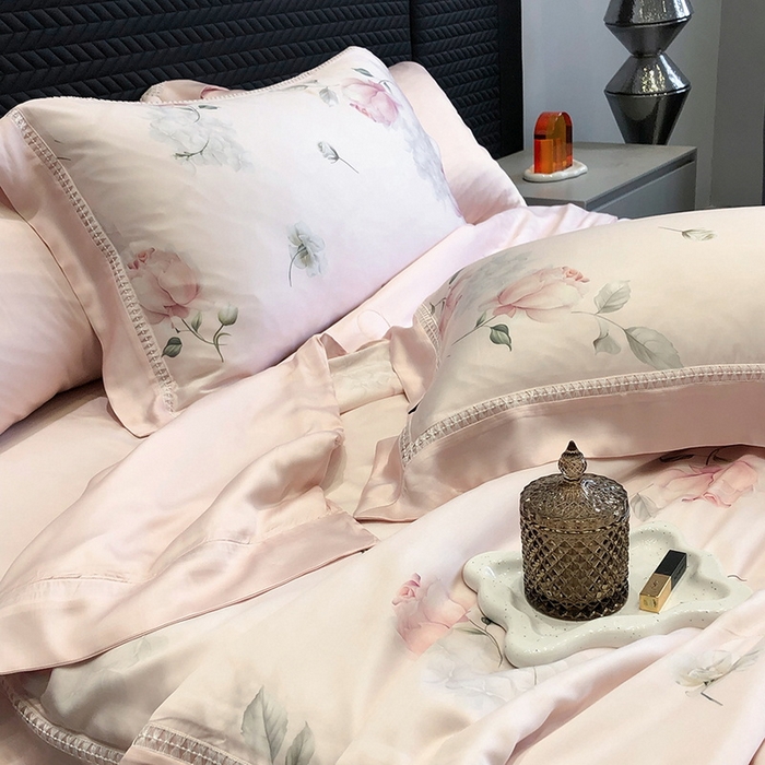 91家纺网 家纺一手货源 找家纺 （总）黑白森林 2026新款天丝印花夏被四件套系列