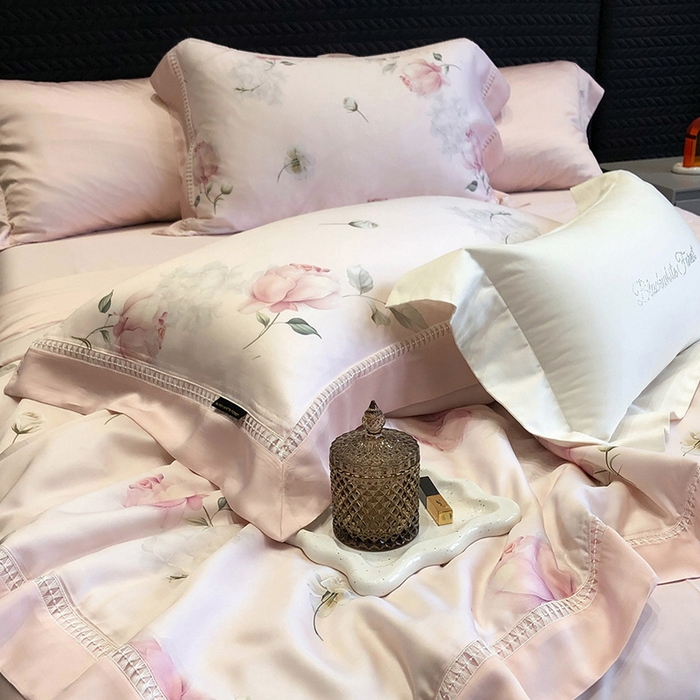 91家纺网 家纺一手货源 找家纺 （总）黑白森林 2026新款天丝印花夏被四件套系列