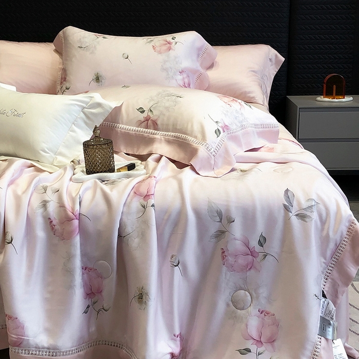 91家纺网 家纺一手货源 找家纺 （总）黑白森林 2026新款天丝印花夏被四件套系列