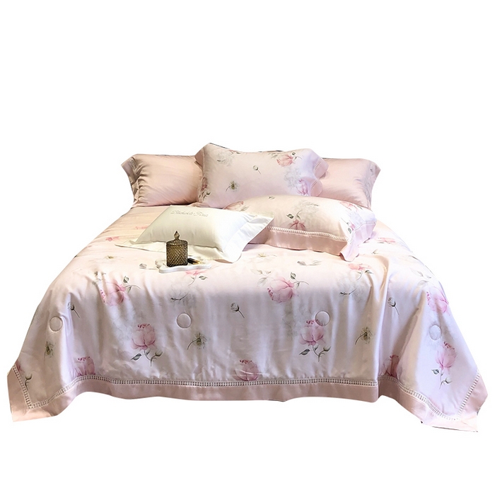 91家纺网 家纺一手货源 找家纺 （总）黑白森林 2026新款天丝印花夏被四件套系列