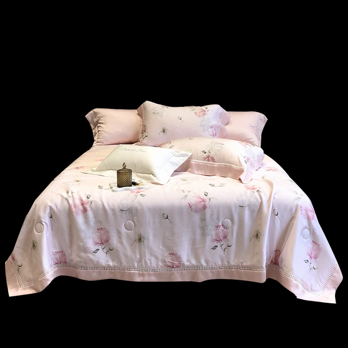 91家纺网 家纺一手货源 找家纺 （总）黑白森林 2026新款天丝印花夏被四件套系列