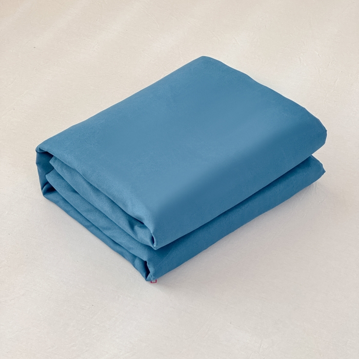 91家纺网 家纺一手货源 找家纺 莎臣豹 2026新款水洗棉磨毛原棉纯色印花简约风四件套风格二 宝蓝