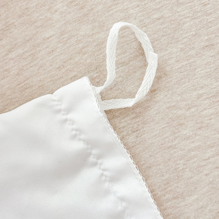 91家纺网 家纺一手货源 找家纺 莎臣豹 2026新款水洗棉磨毛原棉纯色印花简约风四件套风格二 纯情白