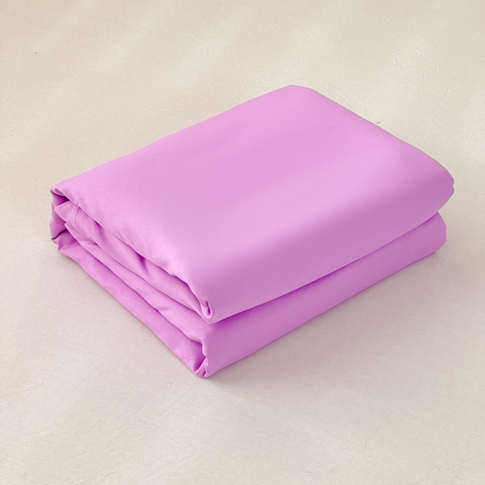 91家纺网 家纺一手货源 找家纺 莎臣豹 2026新款水洗棉磨毛原棉纯色印花简约风四件套风格二 丁香紫