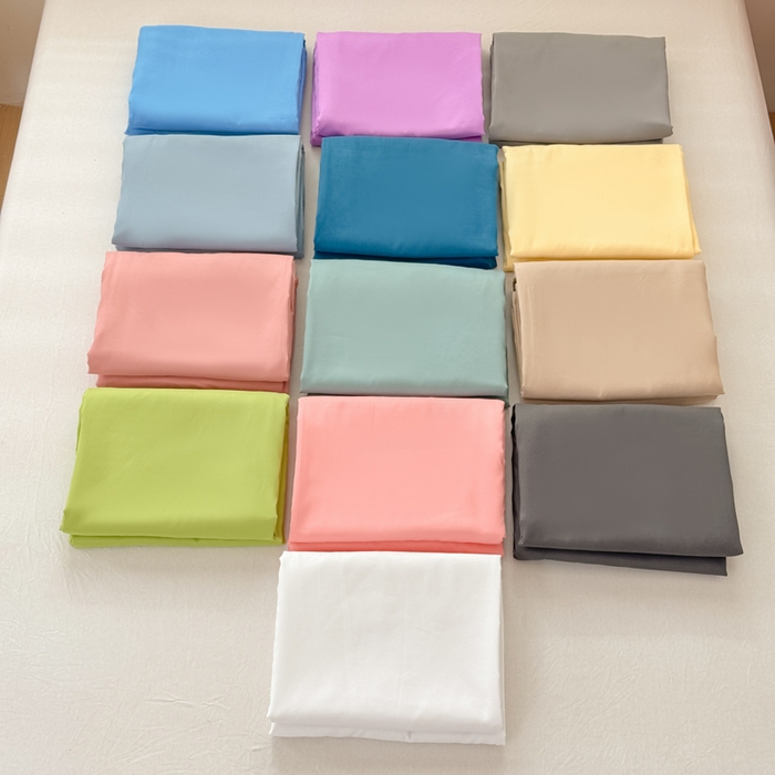 91家纺网 家纺一手货源 找家纺 莎臣豹 2026新款水洗棉磨毛原棉纯色印花简约风四件套风格二 豆绿