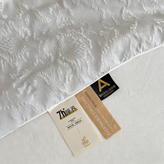 91家纺网 家纺一手货源 找家纺 VIP被业 2026新款A类浮雕蚕蛹大提花夏被空调被 奶灰