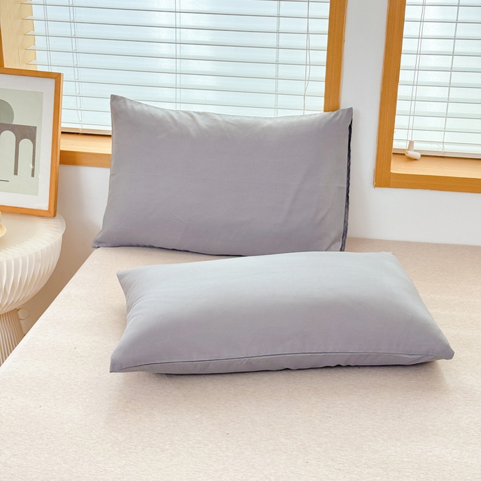 91家纺网 家纺一手货源 找家纺 莎臣豹 2026新款水洗棉磨毛原棉纯色印花简约风四件套风格二 绅士灰