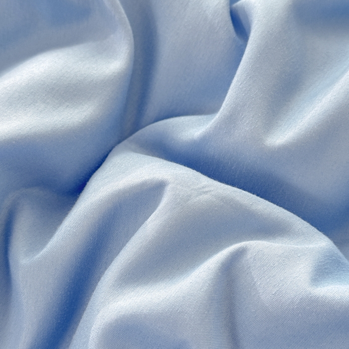 91家纺网 家纺一手货源 找家纺 莎臣豹 2026新款水洗棉磨毛原棉纯色印花简约风四件套风格二 天空蓝