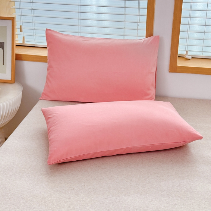 91家纺网 家纺一手货源 找家纺 莎臣豹 2026新款水洗棉磨毛原棉纯色印花简约风四件套风格二 甜豆沙