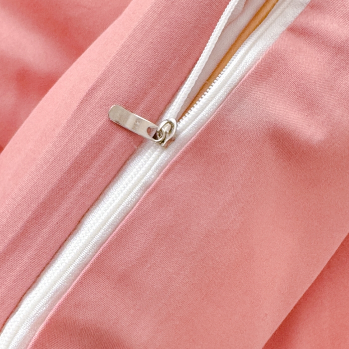 91家纺网 家纺一手货源 找家纺 莎臣豹 2026新款水洗棉磨毛原棉纯色印花简约风四件套风格二 甜豆沙