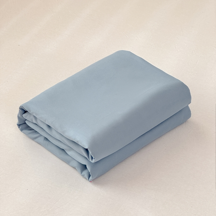 91家纺网 家纺一手货源 找家纺 莎臣豹 2026新款水洗棉磨毛原棉纯色印花简约风四件套风格二 雾霾蓝