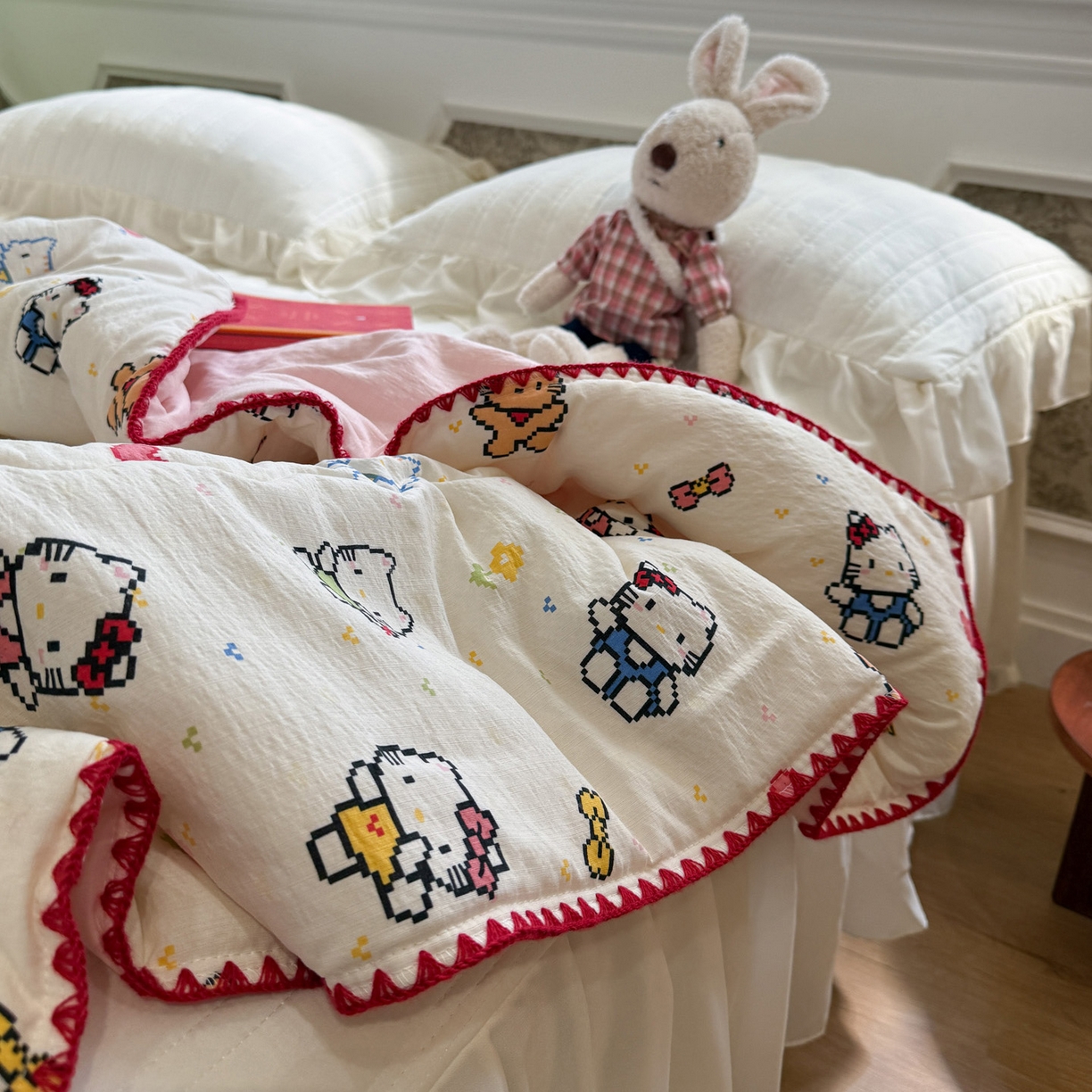 91家纺网 家纺一手货源 找家纺 （总）赛琳 2026新款云感双层纱贝壳绣夏被夏凉被空调被（有买家秀）