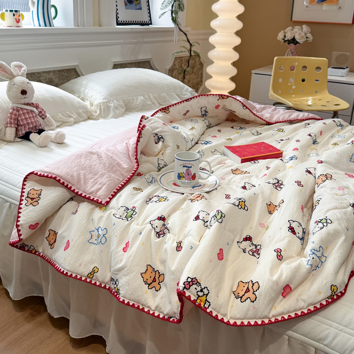 91家纺网 家纺一手货源 找家纺 （总）赛琳 2026新款云感双层纱贝壳绣夏被夏凉被空调被（有买家秀）