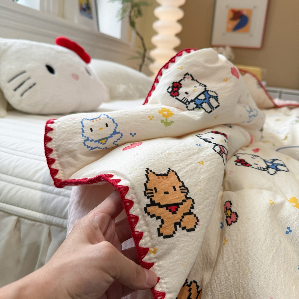 91家纺网 家纺一手货源 找家纺 （总）赛琳 2026新款云感双层纱贝壳绣夏被夏凉被空调被（有买家秀）