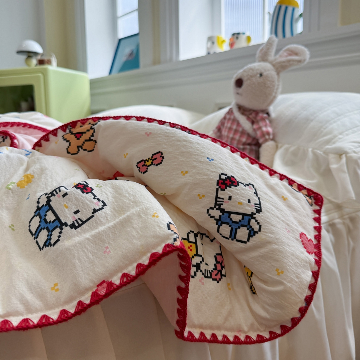 91家纺网 家纺一手货源 找家纺 （总）赛琳 2026新款云感双层纱贝壳绣夏被夏凉被空调被（有买家秀）