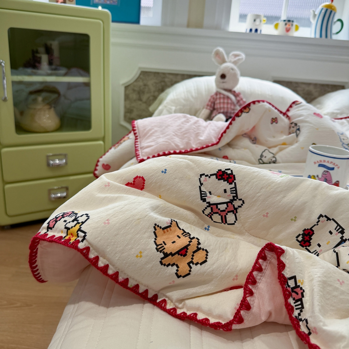 91家纺网 家纺一手货源 找家纺 （总）赛琳 2026新款云感双层纱贝壳绣夏被夏凉被空调被（有买家秀）