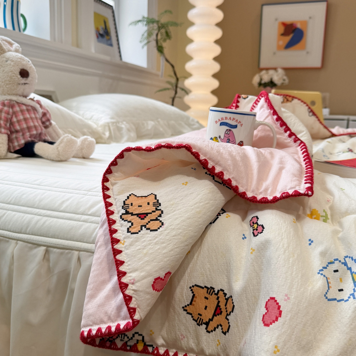 91家纺网 家纺一手货源 找家纺 （总）赛琳 2026新款云感双层纱贝壳绣夏被夏凉被空调被（有买家秀）