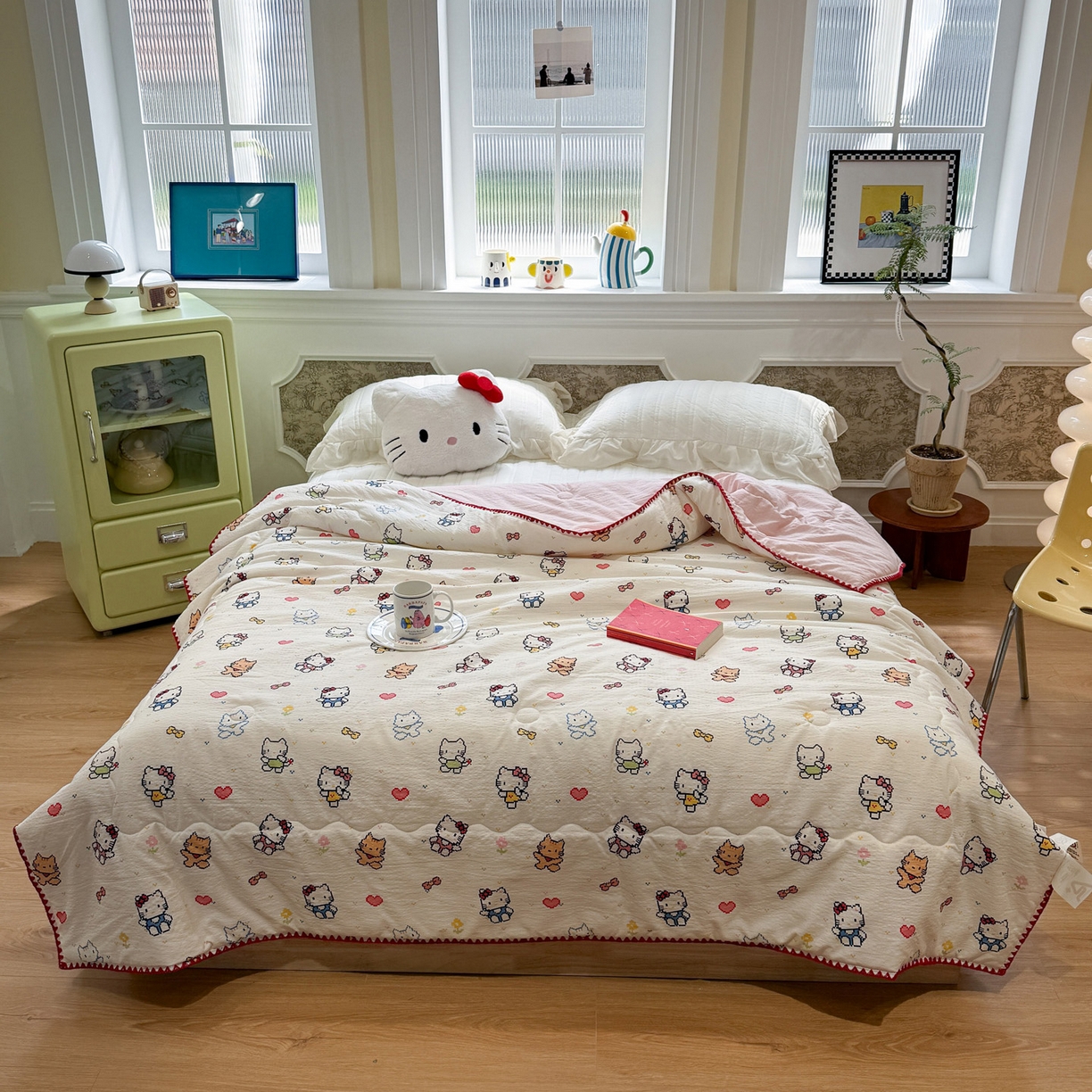 91家纺网 家纺一手货源 找家纺 （总）赛琳 2026新款云感双层纱贝壳绣夏被夏凉被空调被（有买家秀）