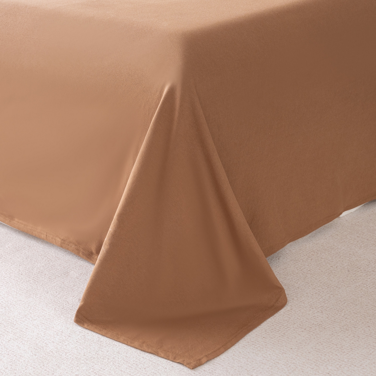 91家纺网 家纺一手货源 找家纺 （总）梦可莱家居 2026春夏新品全棉针织棉纯色双拼简约百搭时尚系列四件套