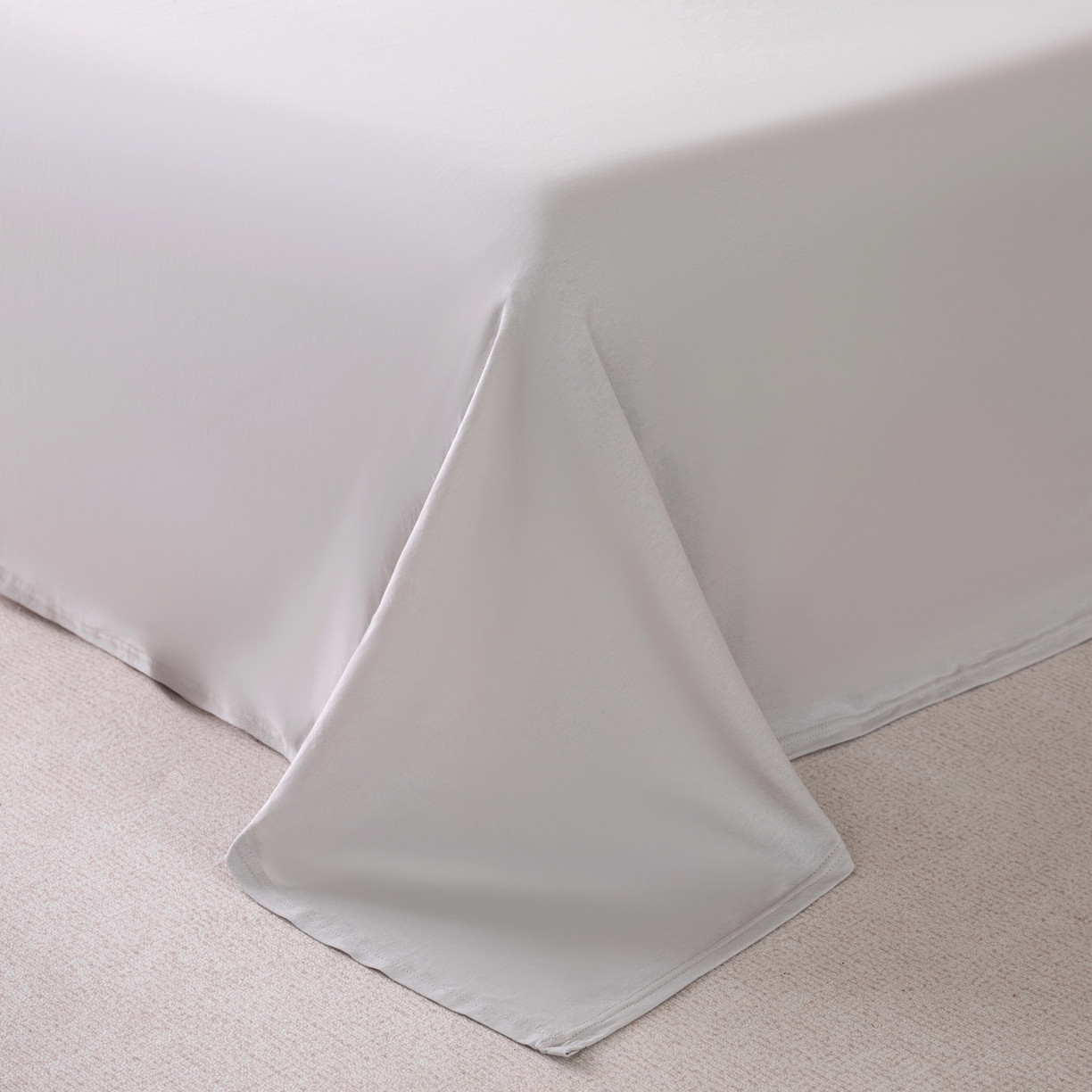 91家纺网 家纺一手货源 找家纺 梦可莱家居 2026春夏新品全棉针织棉纯色双拼简约百搭时尚系列四件套 双拼-香芋