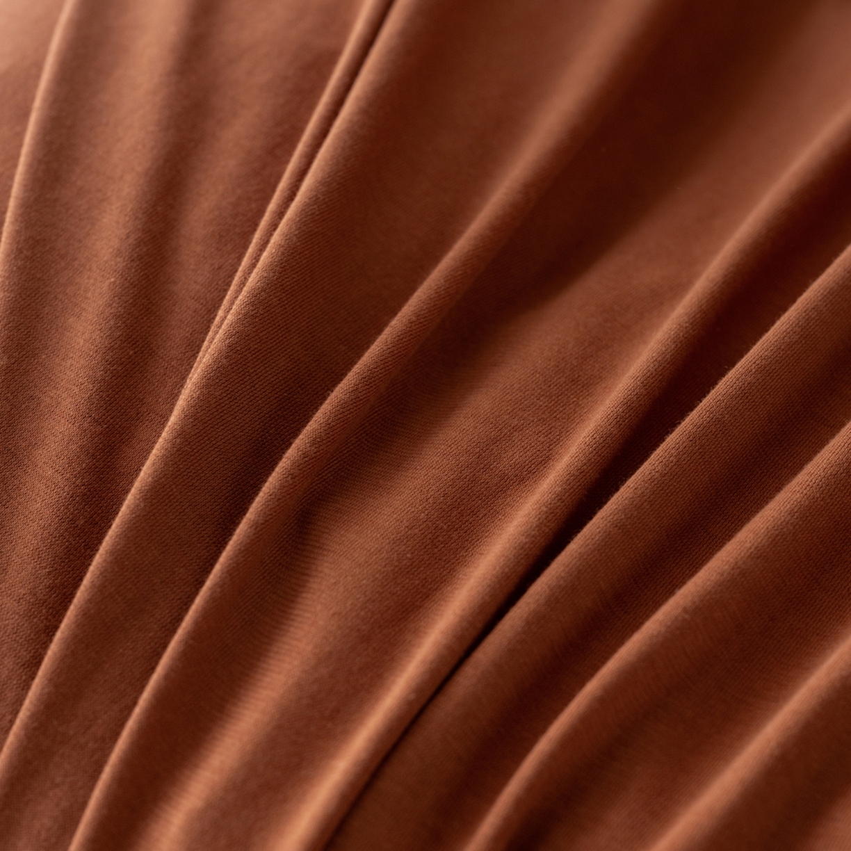 91家纺网 家纺一手货源 找家纺 梦可莱家居 2026春夏新品全棉针织棉纯色双拼简约百搭时尚系列四件套 双拼-焦糖